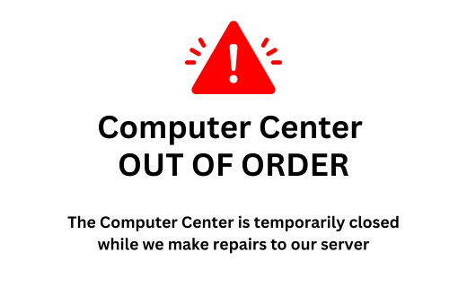 Computer Center Closed Announcment